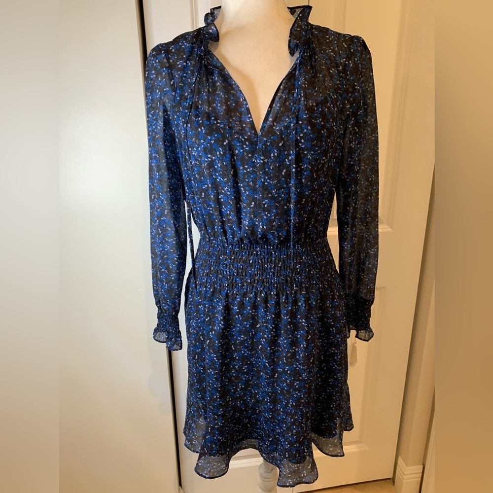 Parker Black & Blue Floral Dress 👗